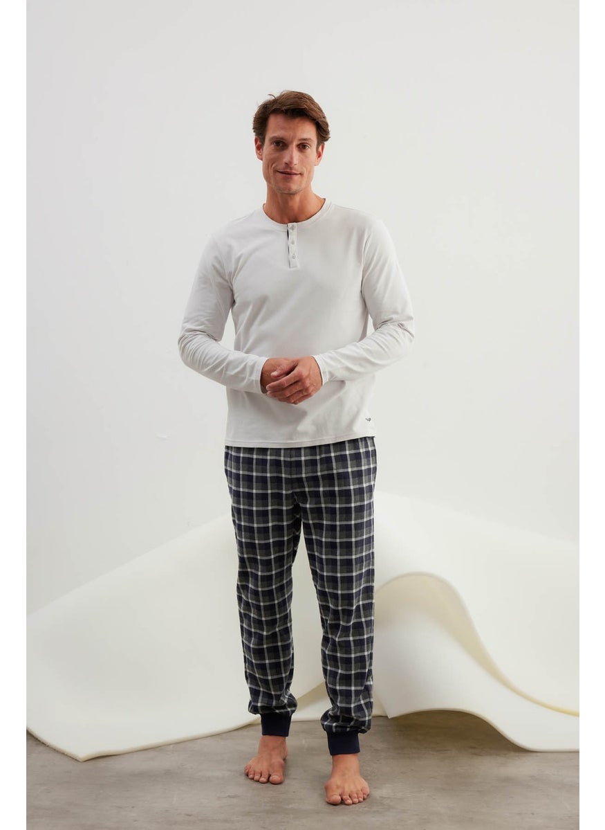 Men's Cotton Long Sleeve Pajama Set