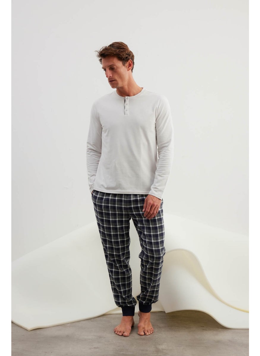 Men's Cotton Long Sleeve Pajama Set