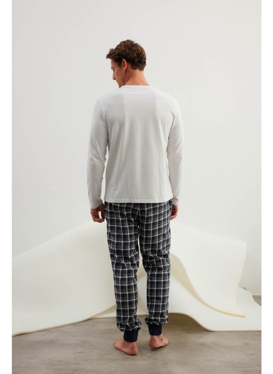 Men's Cotton Long Sleeve Pajama Set