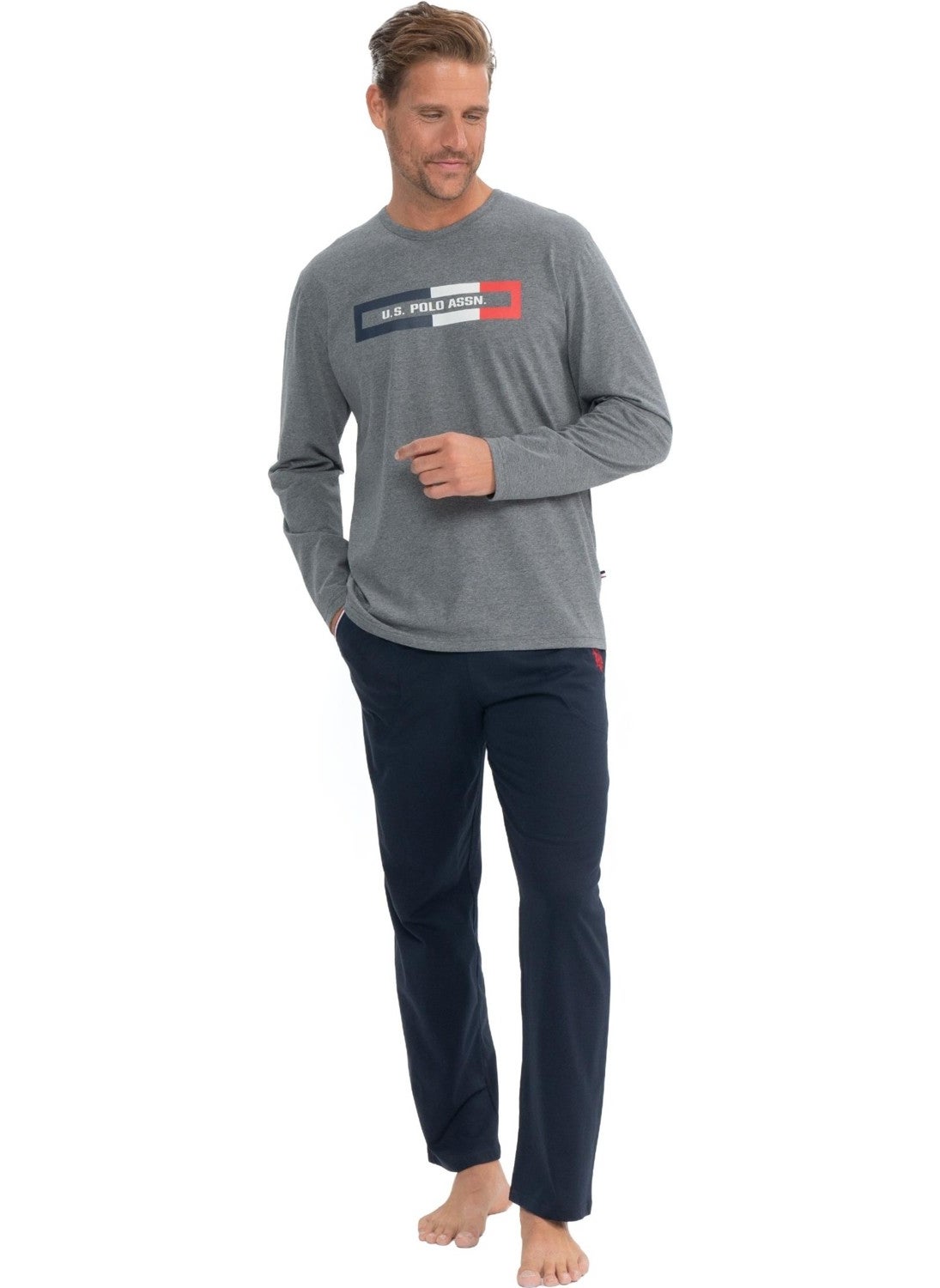 Men's Long Sleeve Seasonal Pajama Set