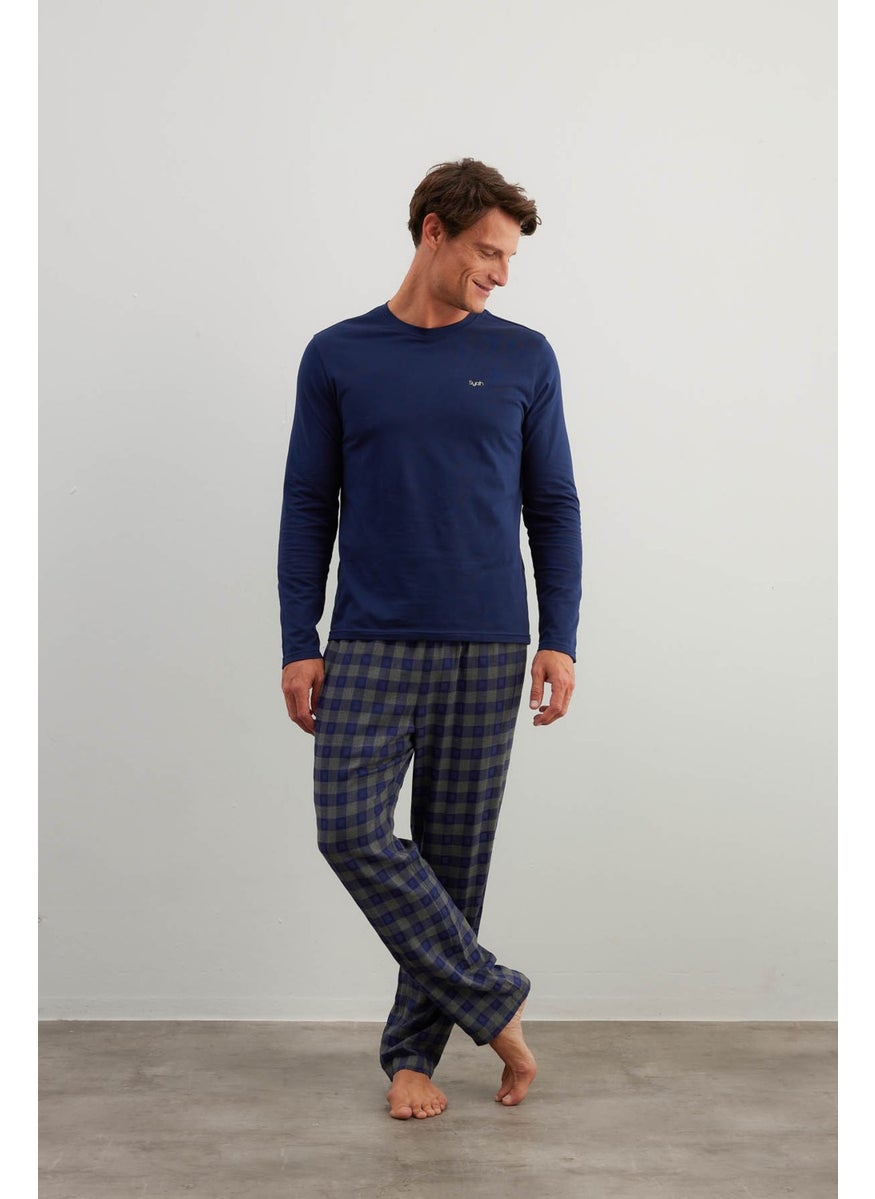 Men's Cotton Long Sleeve Pajama Set