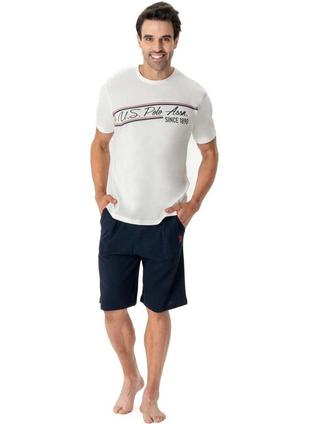 Men's Licensed Cotton Crew Neck T-Shirt and Pocket Shorts Set