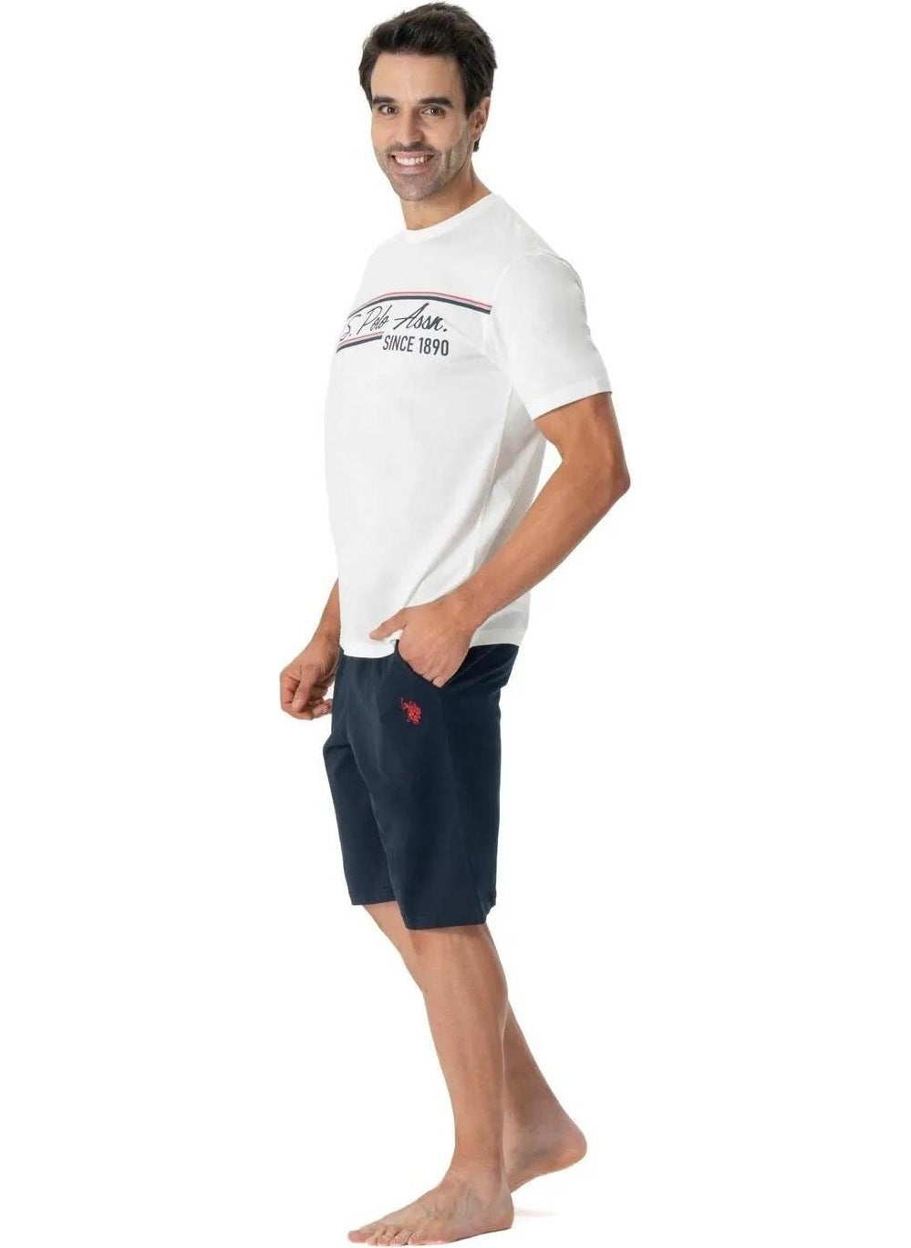 Men's Licensed Cotton Crew Neck T-Shirt and Pocket Shorts Set