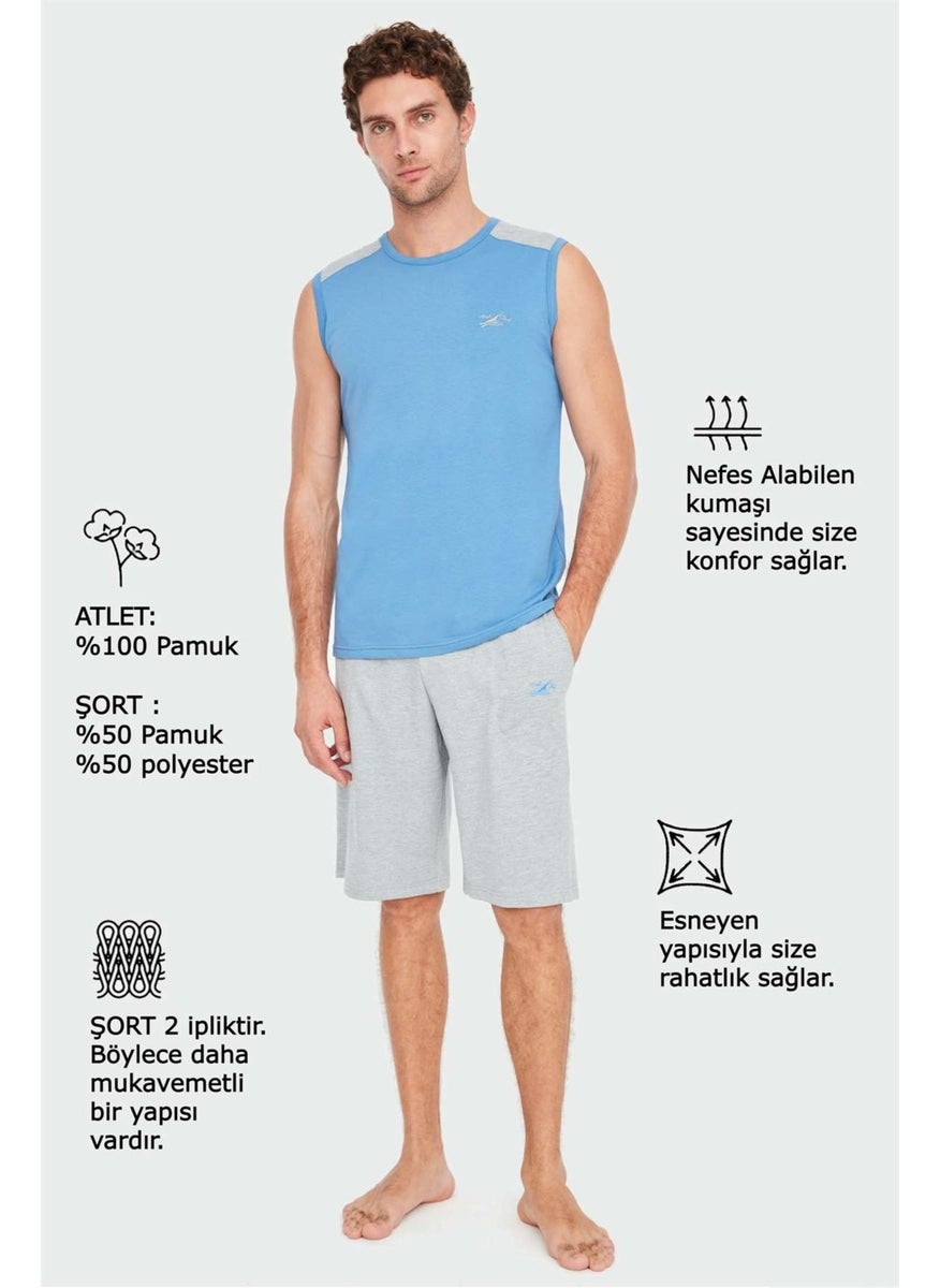 - Men's Indigo Athlete Shorts Set