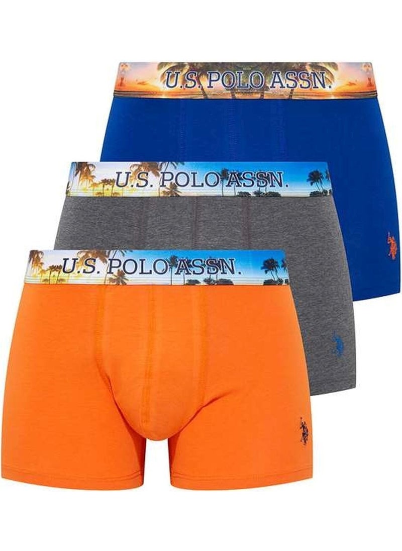 Saks Anthracite Orange 3-Pack Men's Boxer