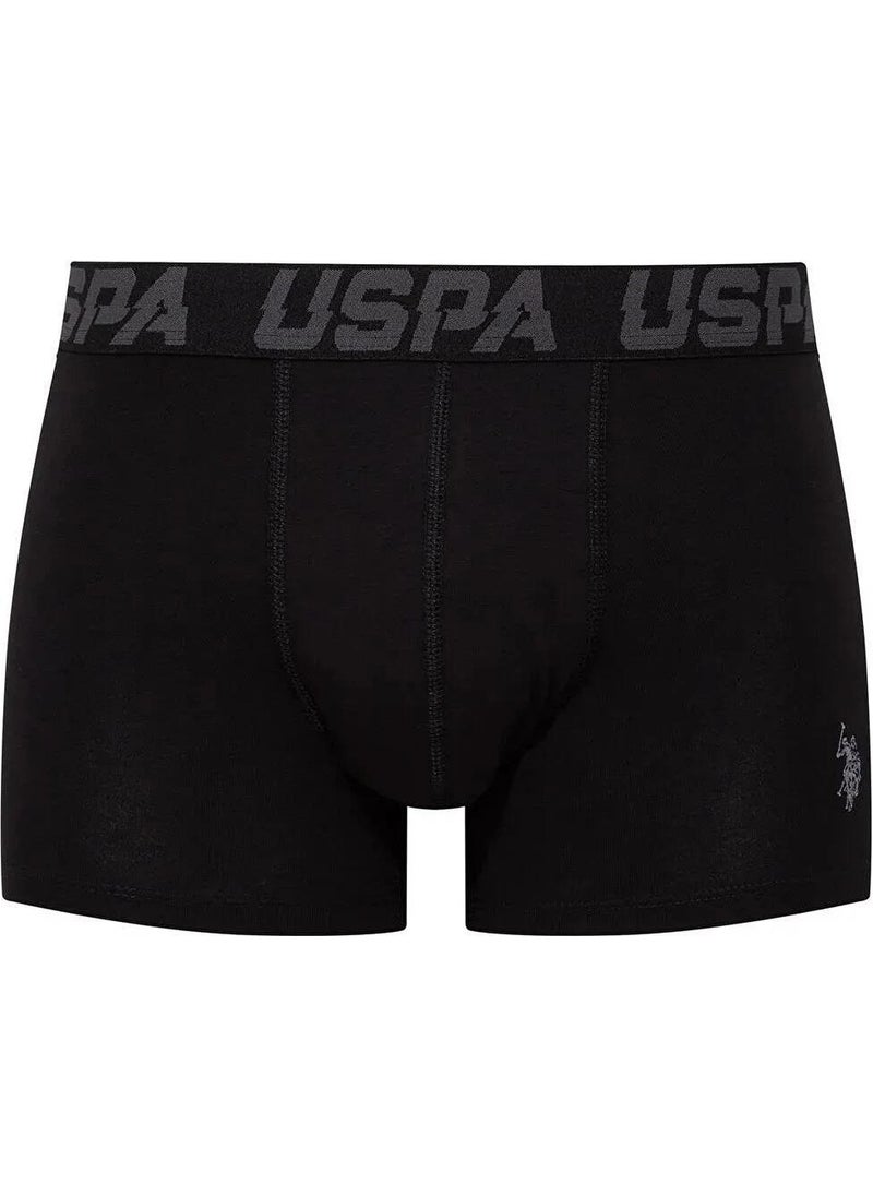 Men's Black Anthracite and USPA Printed 3-Pack Boxer