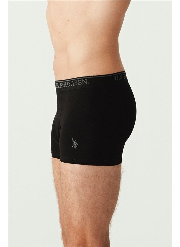 BASE. Polo Assn. Men's Anthracite Melange - Black 3-Piece Boxer