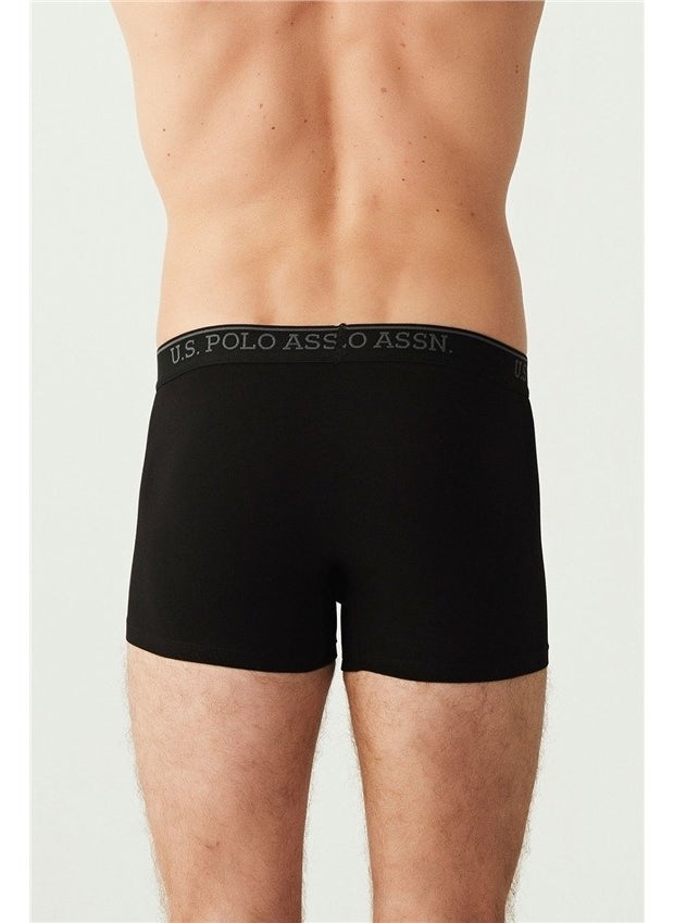 BASE. Polo Assn. Men's Anthracite Melange - Black 3-Piece Boxer