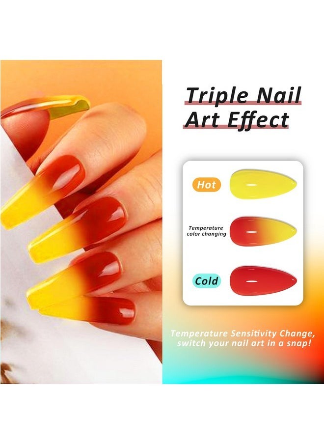 Xtension Gel Kit Wenida 6 Temperature Color Changing Colors Nail Builder Gel Nail Enhancement Gel Set For Home Diy Nail Manicure Art
