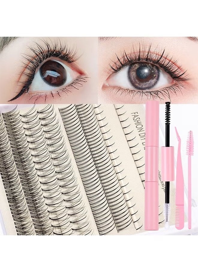 282Pcs Barbie DIY Single Cluster False Eyelashes Glue Set Natural Segmented Grafting Eyelash Extension Kit