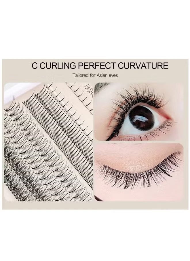 282Pcs Barbie DIY Single Cluster False Eyelashes Glue Set Natural Segmented Grafting Eyelash Extension Kit