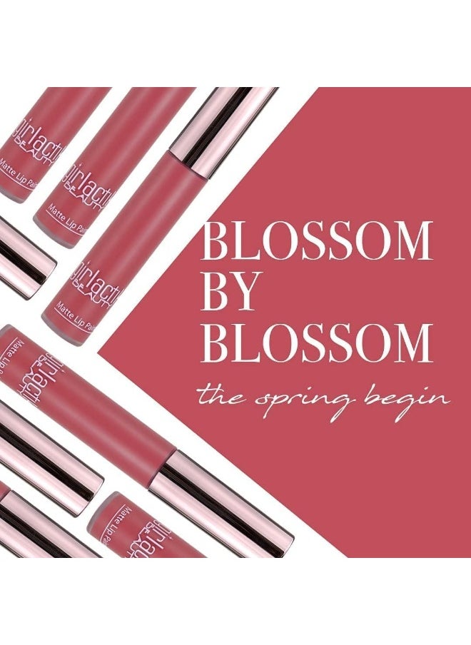 Liquid Lipstick. Stay All Day Creamy & Waterproof Matte Lipliquid. Moisturizing Hydrating, Smudge Proof, For Dry Lips - Blossom