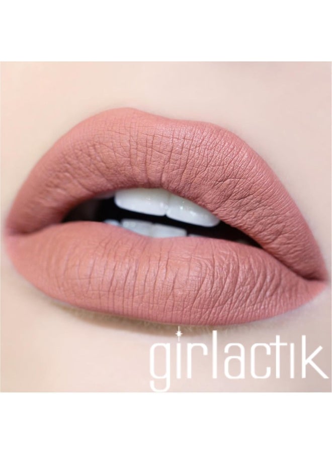 Liquid Lipstick. Stay All Day Creamy & Waterproof Matte Liquid Lipstick. Moisturizing & Hydrating, Smudge Proof, For Dry Lips - Bashful