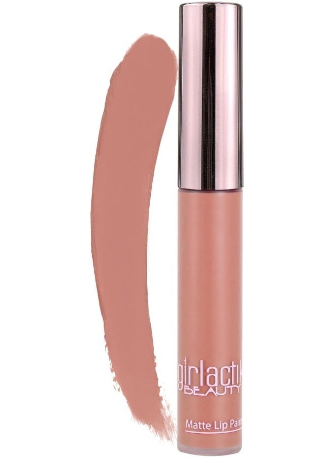 Liquid Lipstick. Stay All Day Creamy & Waterproof Matte Liquid Lipstick. Moisturizing & Hydrating, Smudge Proof, For Dry Lips - Bashful