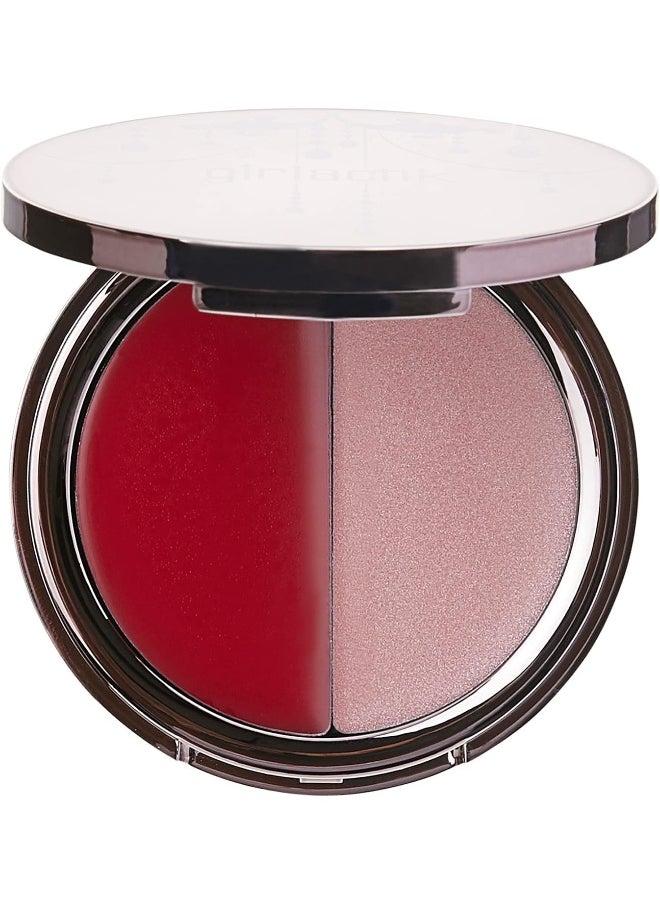 Usa. Cream Powder Blush & Cheek Tint Duo. Matte Shimmer Finish. Lightweight, Pigmented, Buildable Coverage. -Glow Duo Blush, L'Amour