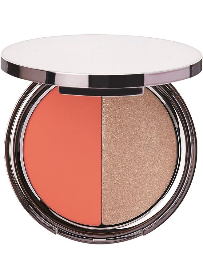 Usa. Cream Powder Blush & Cheek Tint Duo. Matte & Shimmer Finish. Lightweight, Pigmented, Buildable Coverage. -Glow Duo Blush, La Vie