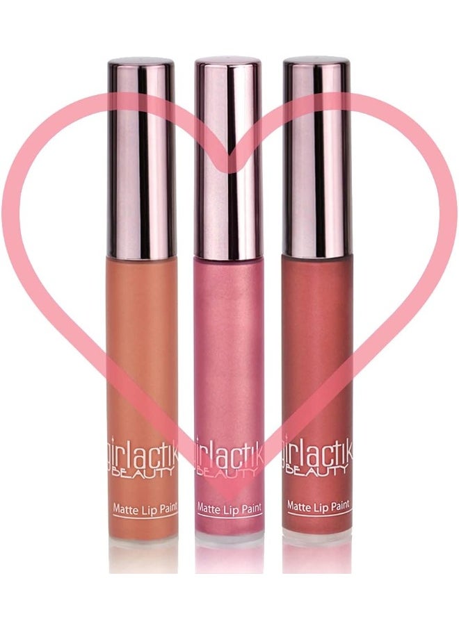 Usa. Matte Lip Liquid In Nude Pink Shade. Longwear, Pigmented & Non-Drying Lipstick. -Crimson