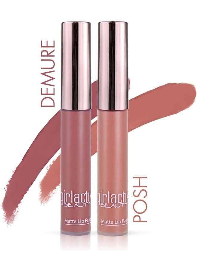 Usa. Matte Lip Liquid In Dusty Rose Pink Shade. Longwear, Pigmented & Non-Drying Lipstick. -Demure