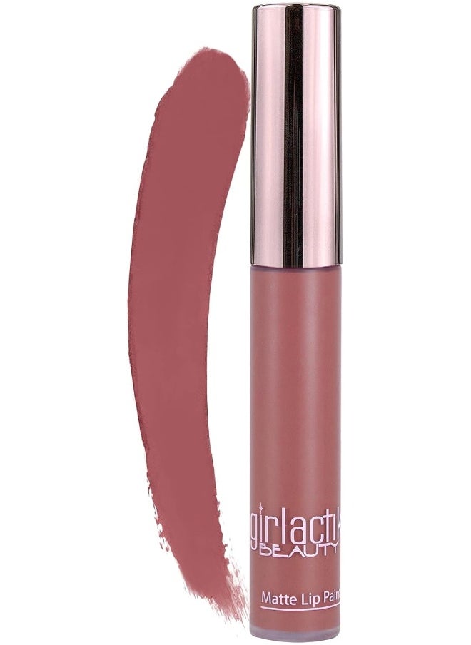 Usa. Matte Lip Liquid In Dusty Rose Pink Shade. Longwear, Pigmented & Non-Drying Lipstick. -Demure