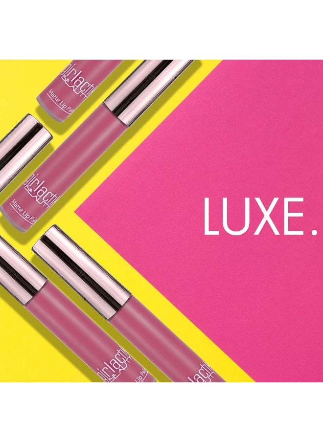 Liquid Lipstick. Stay All Day Creamy & Waterproof Matte Liquid Lipstick. Moisturizing & Hydrating, Smudge Proof, For Dry Lips - Luxe