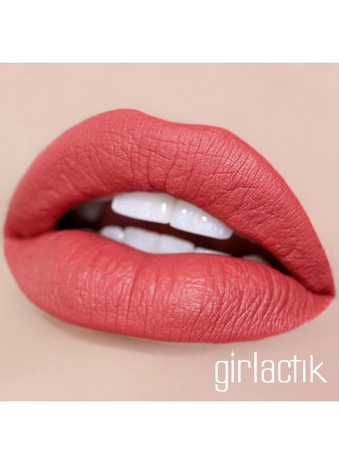 Matte Lip Liquid In Coral Pink Shade