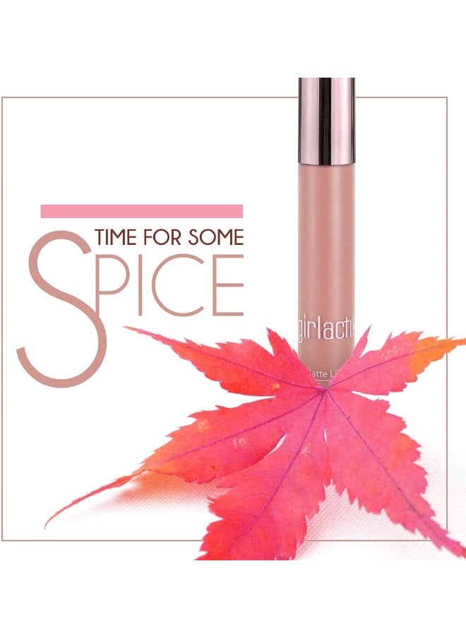 Usa. Matte Lip Liquid In Warm Pink Shade. Longwear, Pigmented & Non-Drying Lipstick. -Spice