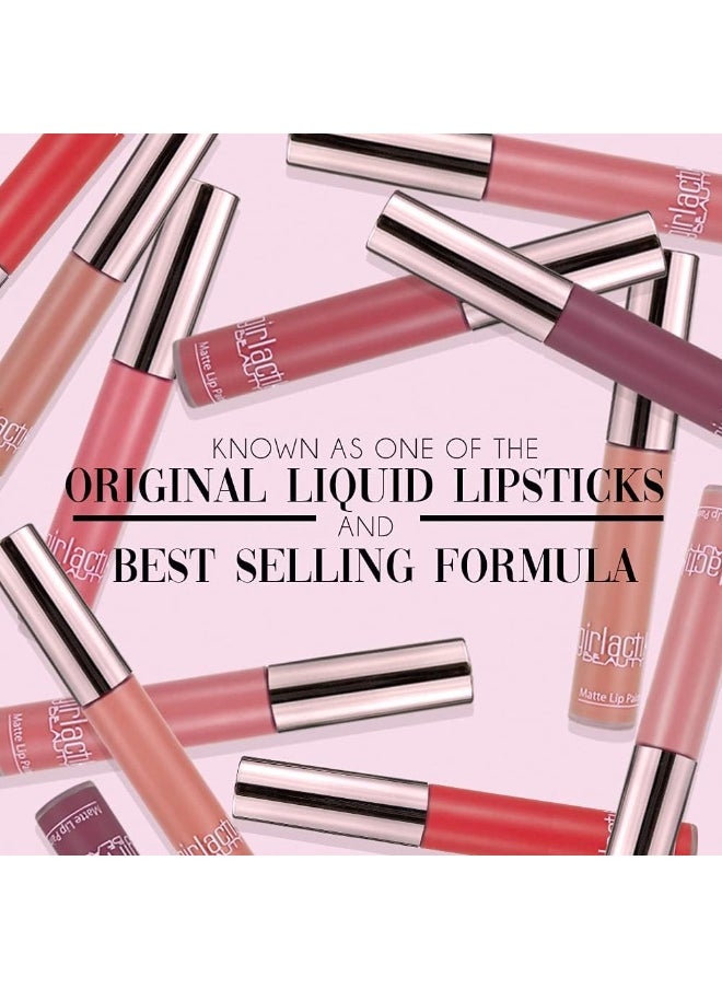 Usa. Matte Lip Liquid In Warm Pink Shade. Longwear, Pigmented & Non-Drying Lipstick. -Spice