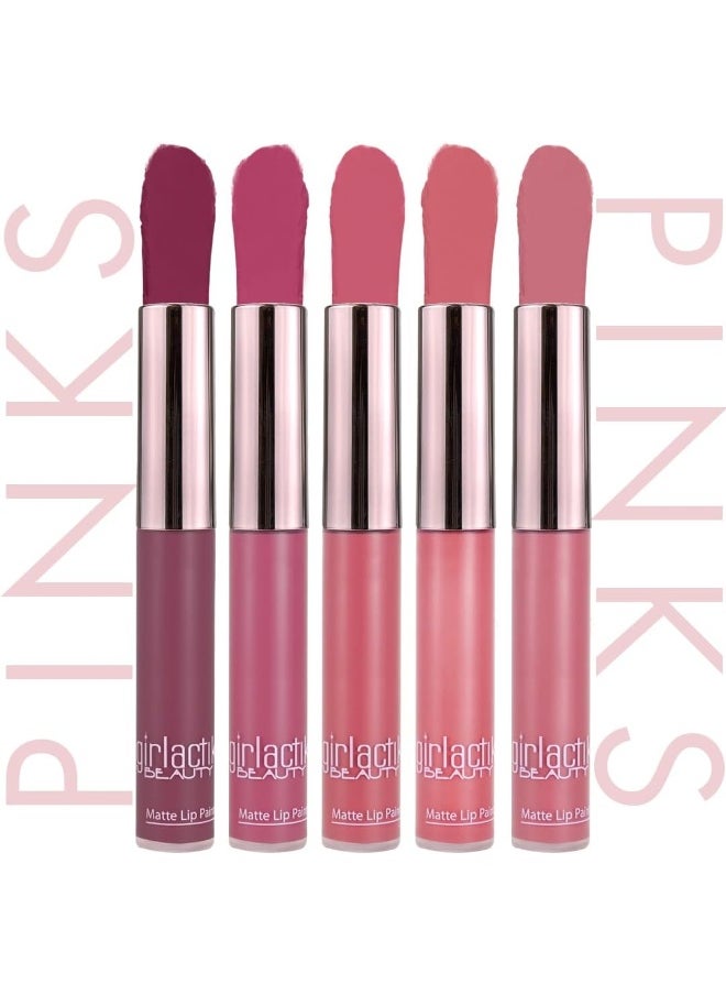 Usa. Matte Lip Paint Liquid, Starlet. Matte Pink Lipstick. Longwear Lip Liquid Set. Richly Pigmented & Non-Drying Matte Lipstick.