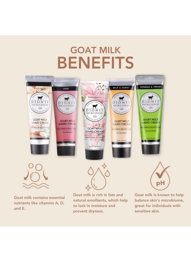 Goat Milk Skincare Hand Cream Gift Sets - Assorted Scented Travel Size Hand Creams In A Gift Box - Mini Hand Lotion Self Care Gifts For Women, Cruelty Free Lotion For Dry Skin, Inspire 2024