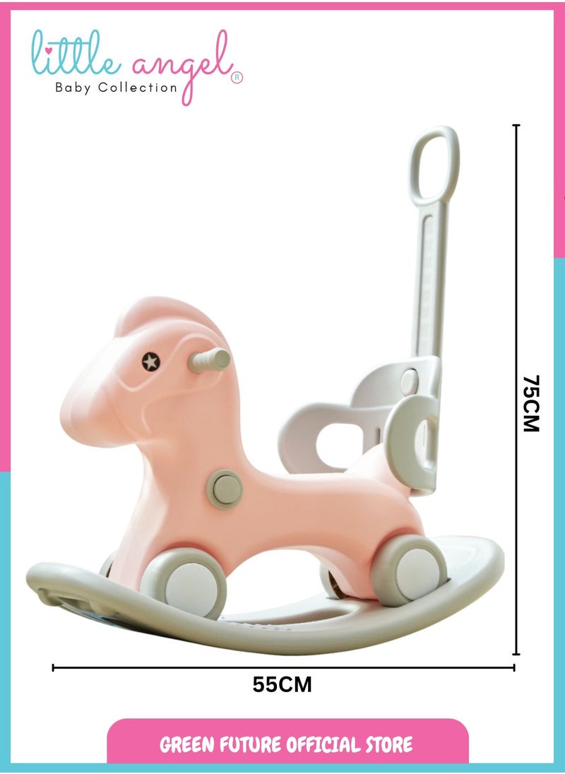 Little Angel - Kids Toys Rocking Horse Chair Ride-on - Pink