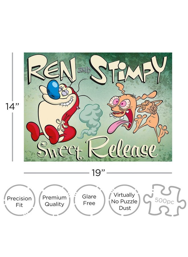 Aquarius Ren & Stimpy 500 Piece Jigsaw Puzzle