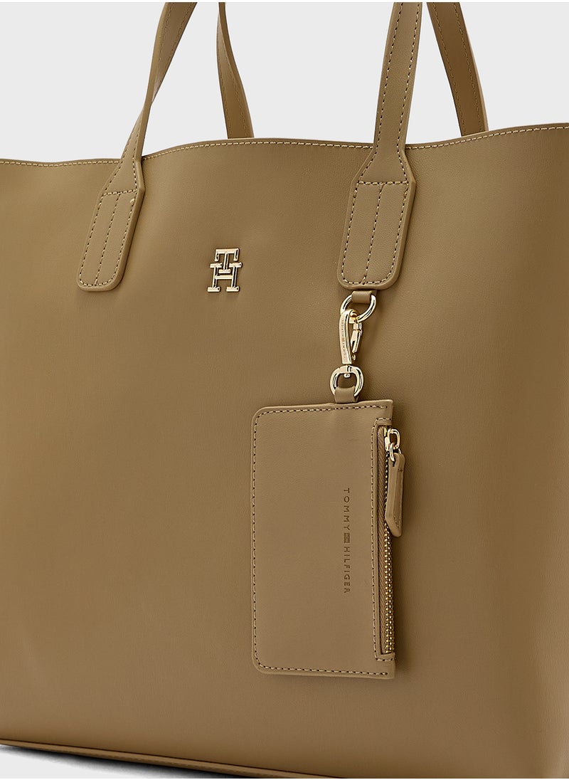 Logo Detail Zip Over Tote