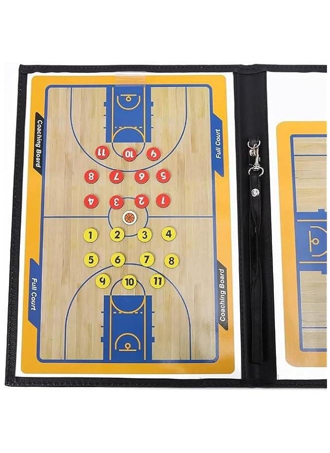 Basketball Coaching Board Coaches Clipboard Tactical Magnetic Board Kit with Marker Pen and Zipper Bag