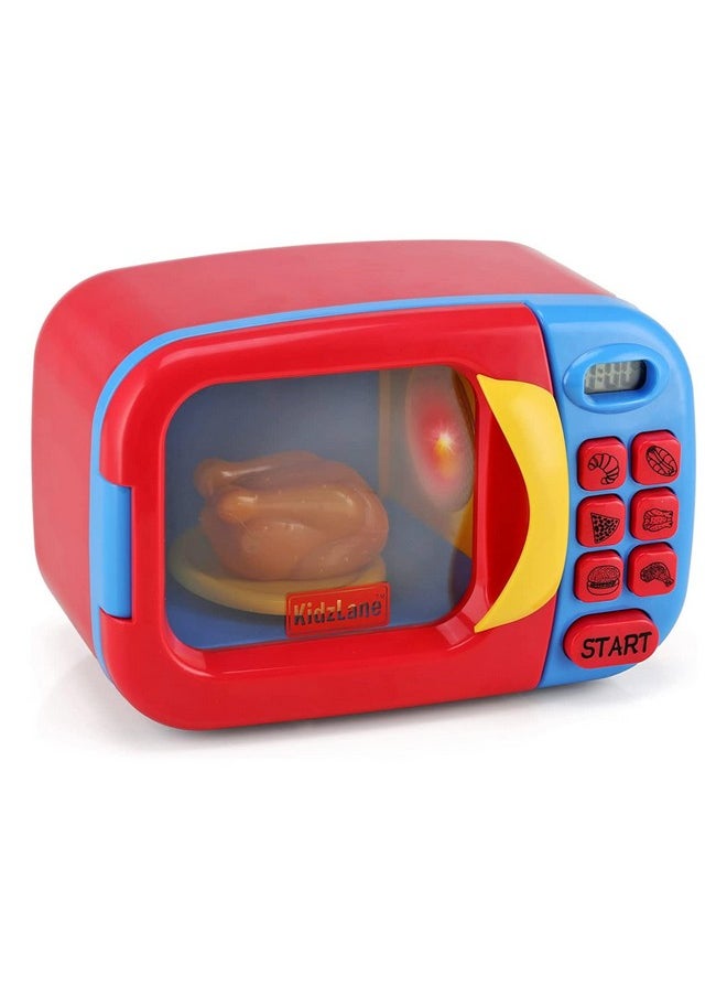 Toy Microwave | Kids Microwave Toy Oven | Play Microwave For Kids And Toddlers | Microwave Kitchen Playset | Pretend Play Cooking Toys Accessories For Girls And Boys