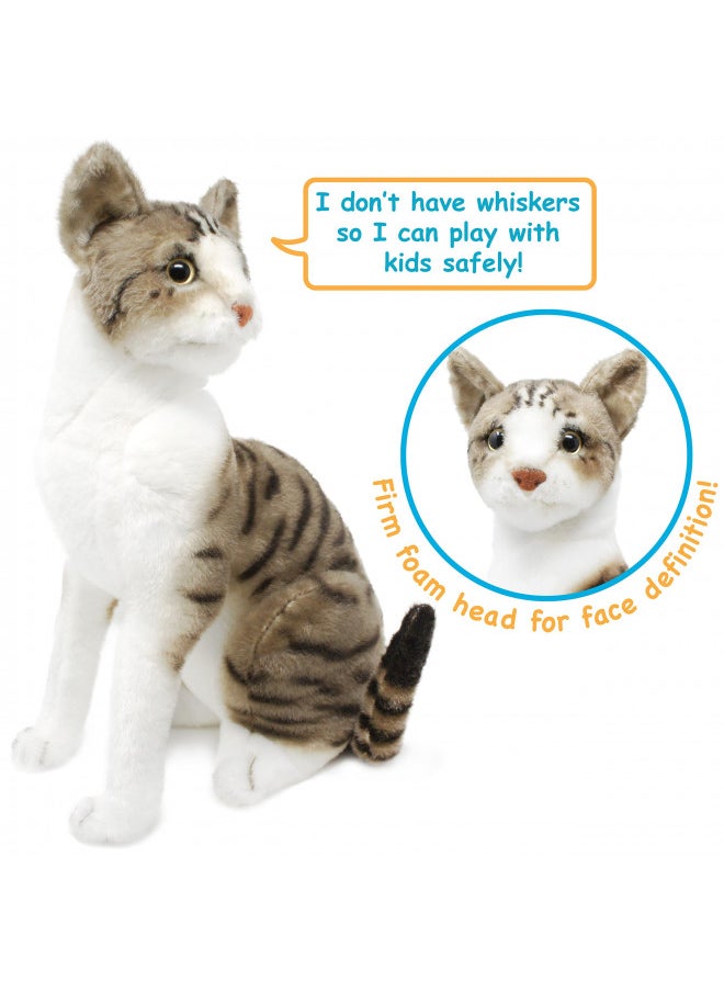 VIAHART Amy The American Shorthair Cat - 14 Inch Stuffed Animal Plush - by Tiger Tale Toys