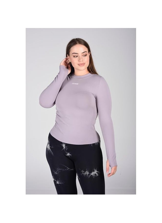 Less Drama Women's Long Sleeve Workout Top | Slim Fit Athletic Yoga Running Shirt with Thumb Holes |  Breathable Gym Unbothered Long Sleeve Top