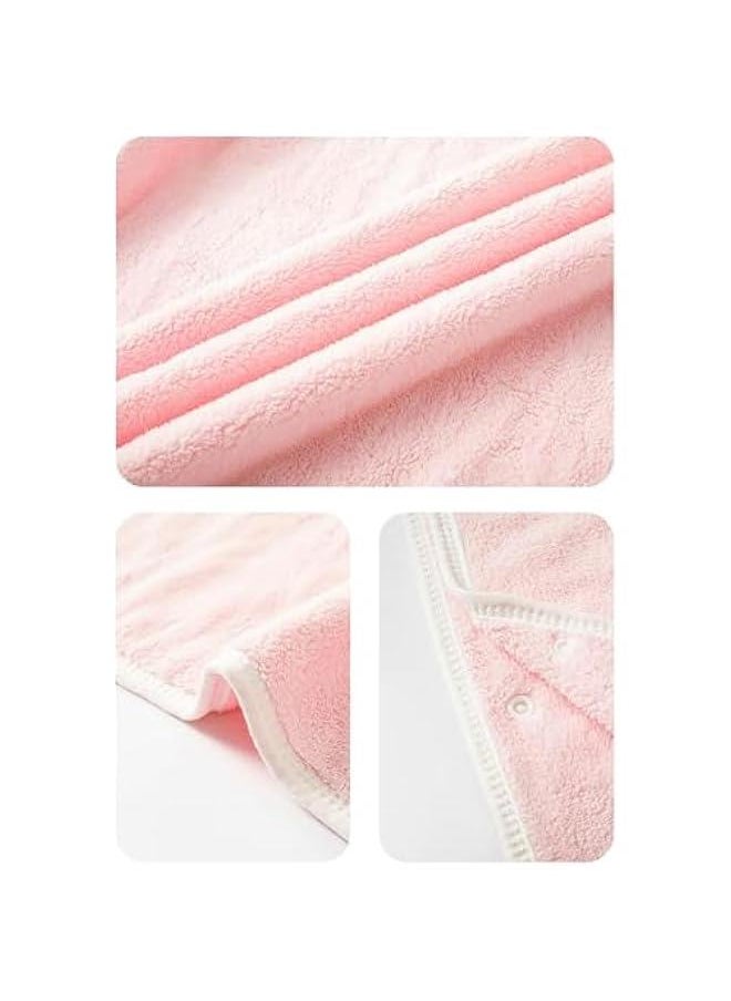 Unicorn Hooded Beach Towel Poncho for Kids 0 to 6 Years Boys Girls Bath Robe Swimsuit Cover UP for Beach Pool Bath Towel Wrap Newborn Shower Gifts (Pink)