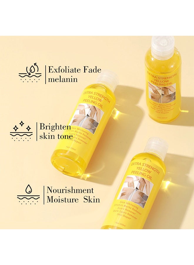 Extra Strength Yellow Peeling Oil-Skin Whitening, Stretch Marks Remover, Scars Remover, Dark Spots Remover, Skin Repair 100ml