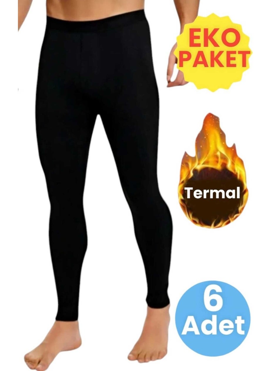 Men's Economic 6-Pack Thermal Tights Long Sports Tights