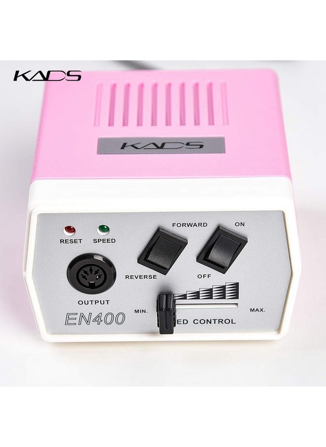 KADS 30000RPM Nail Art Drill Nail Equipment Manicure Tools Pedicure Acrylics Pink Electric Nail Art Drill Finger & Toe Machine Set (Pink)