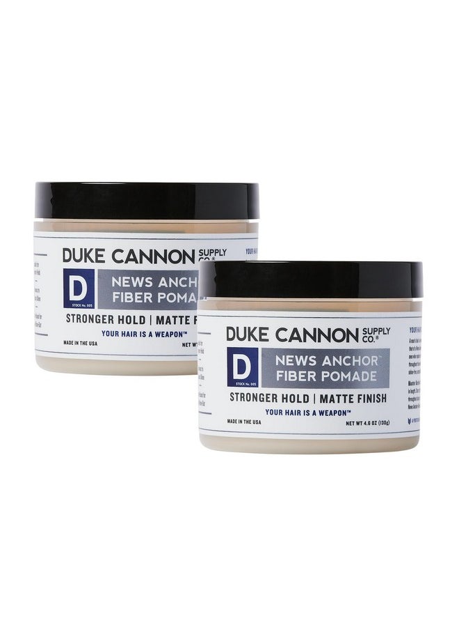 Duke Cannon News Anchor Fiber Pomade - Strong Hold, Natural Matte Finish - 4.6 Oz (Pack Of 2)