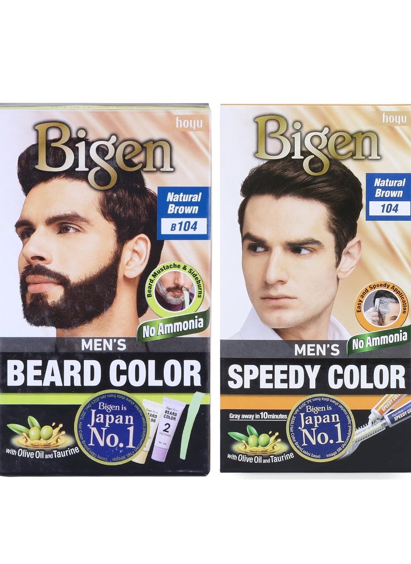 Beard 104 & Men’s Speedy Hair Color 104 (pack of 2)