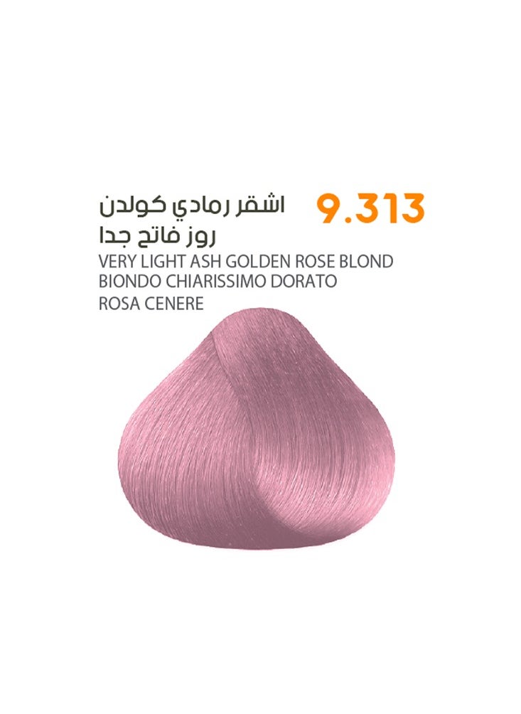 SAVOO Hair Color Cream 9.313 Very Light Ash Golden Rose Blond - Herbal Extract & Oil Plex 100ml