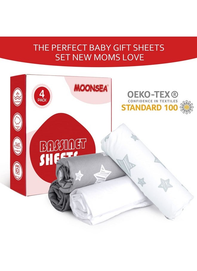 Bassinet Sheets For Baby Boys Girls 4 Pack(33