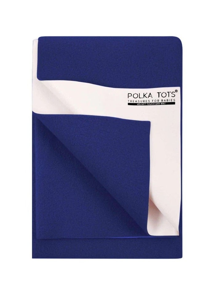 Polka Tots Bed Protector - Dark Blue