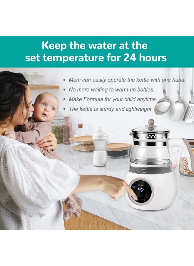 Baby Formula Water Kettle Electric Kettle Temperature Control Water Boiler Smart Kettle Instant Warmer Water Kettle Electric Bottle Warmer Formula Kettle For Tea Coffee 1.2L