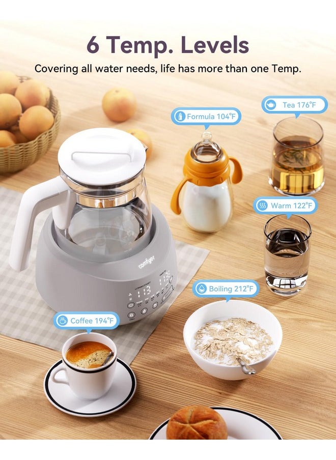 Warmer Comfyer, Baby Bottle Warmer With Night Light & Faster Cooling Fan, Instantly Water Warmer, Tea Kettle Electric With 6 Temperature Control Presets, Feed Baby More Easier And Healthier