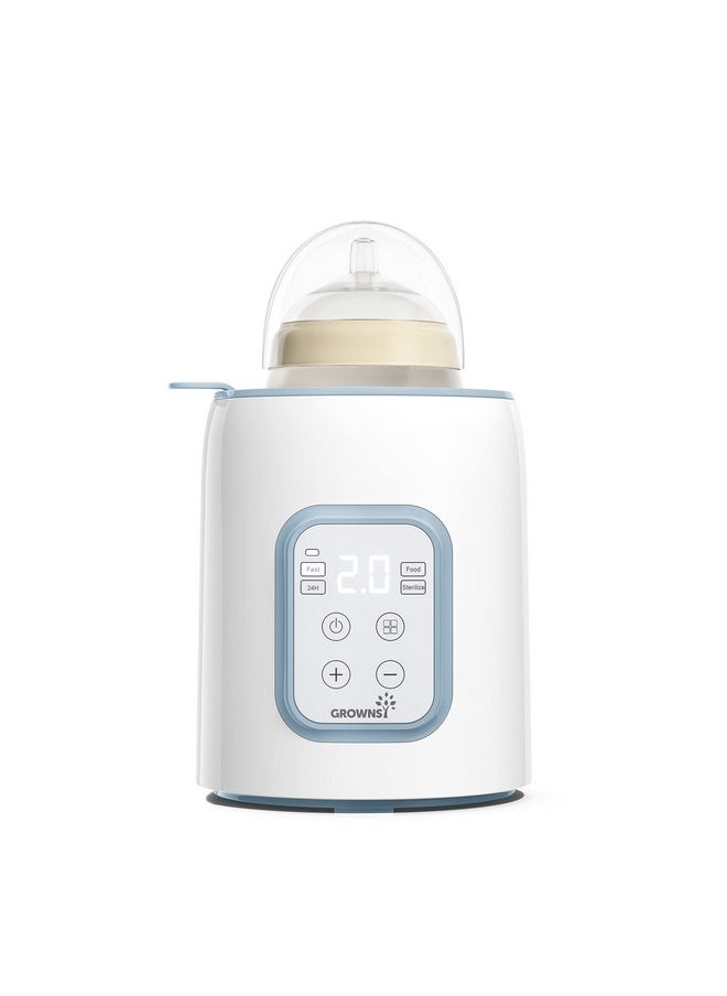 Bottle Warmer, 8-In-1 Fast Baby Milk Warmer With Timer For Breastmilk Or Formula, Accurate Temperature Control, Multifunctional Baby Bottle Warmers For All Bottles- Blue