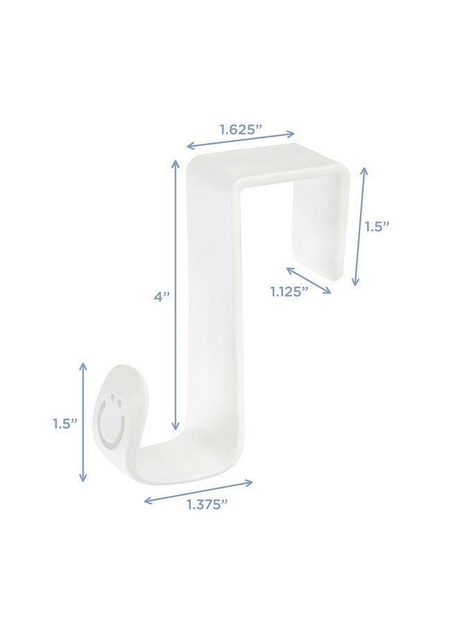 Multi-Use Potty And Utility Hook, No Hardware Or Installation Needed, Durable And Sturdy To Hang Over Toilet Tank Or Door, Polypropylene, White