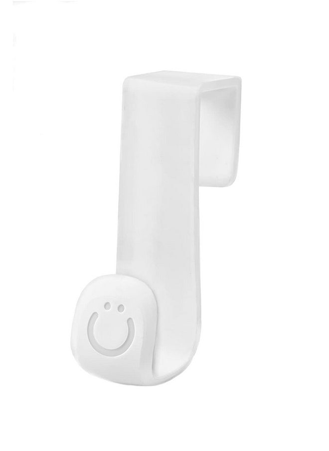 Multi-Use Potty And Utility Hook, No Hardware Or Installation Needed, Durable And Sturdy To Hang Over Toilet Tank Or Door, Polypropylene, White